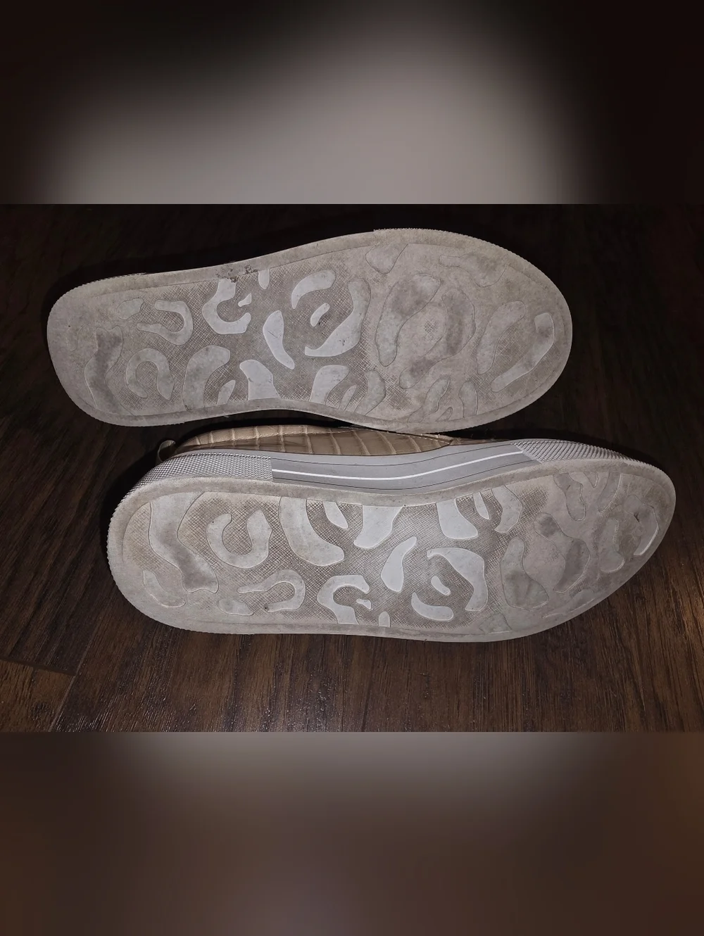 Lulu's Croc-Embossed Slip-On Platform Sneakers in Beige